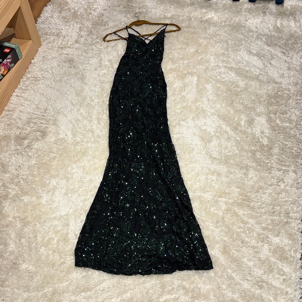 Windsor Emerald Sequin Maxi Dress